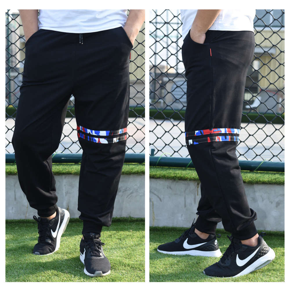 

Men's Pants Autumn and winter 2021 trend casual pants, fattening fashion loose VZE0, Black
