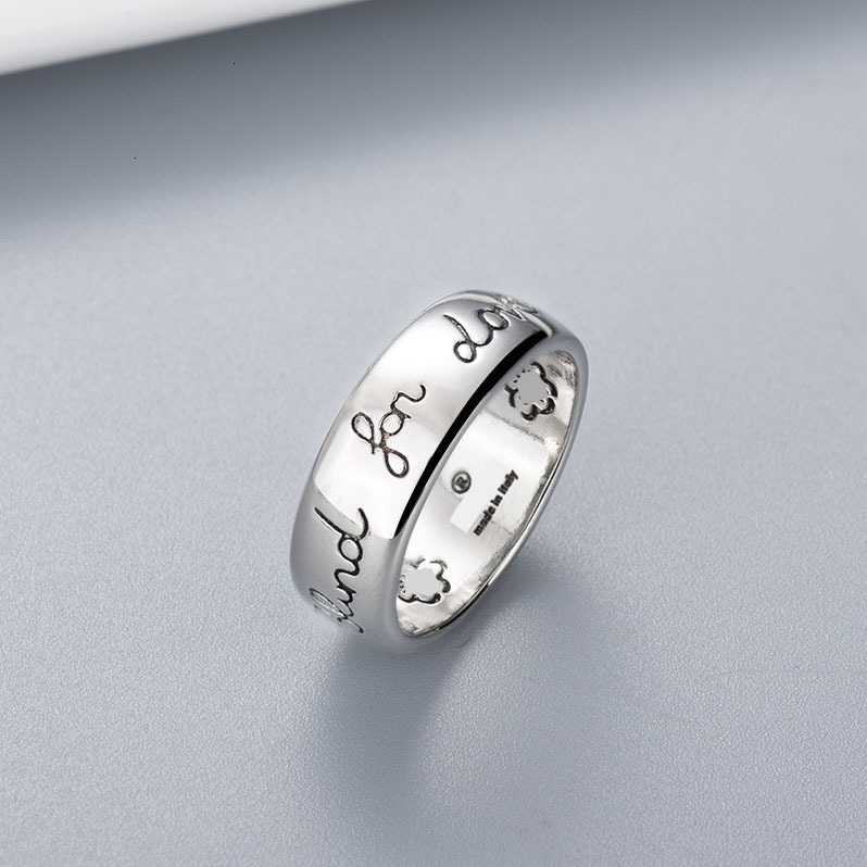 

Two G Rings Designer ring classic luxury designer jewelry women's ring will never fade and not allergic, Silver