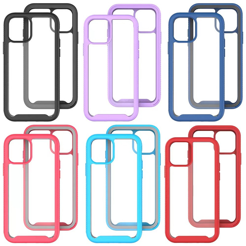 

Acrylic Clear Armor Phone Cases for iPhone 13 11 Pro Max XS XR X 6 7 8 Plus 12 Mini Samsung Galaxy A03S A22 A52 A72 Heavy Duty Shockproof Cellphone Case, Please note color
