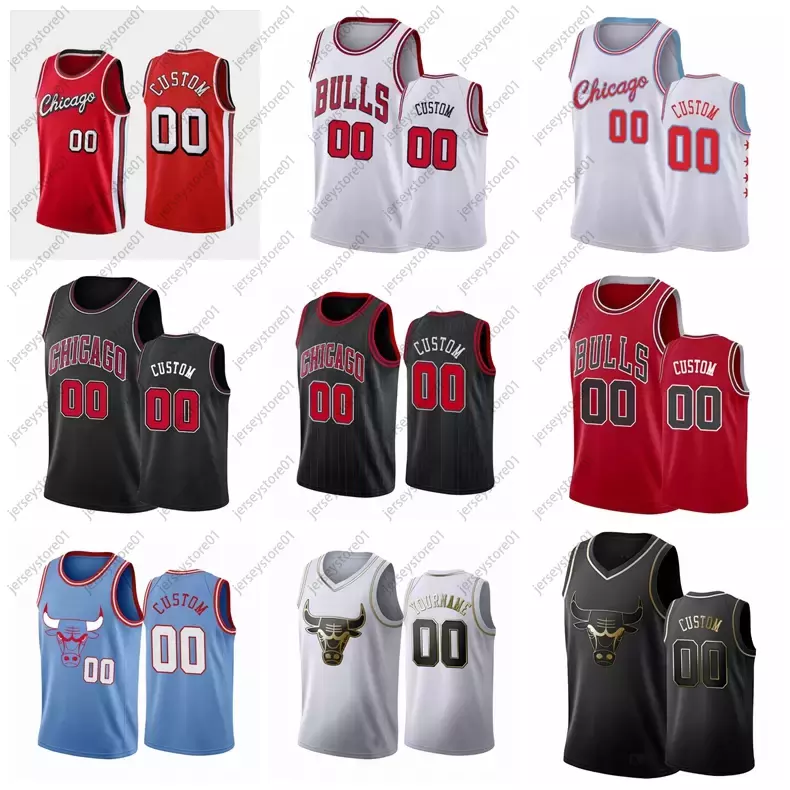 

Basketball Jersey Chicagos Bulls's Zach Lavine "Lonzo Ball Nikola Vucevic DEMAR DEROZAN COBY White Any Player Customizes a Jerseys