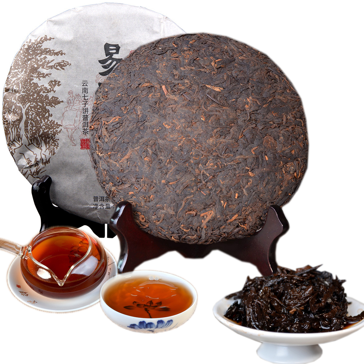 

357g Yunnan Premium Ripe Puer Tea Cake Organic Natural Pu'er Oldest Tree Cooked Puer Black Puerh Preference Green Food