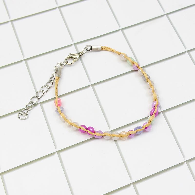 

Link, Chain Hand Woven Color String Crystal Beaded Bracelets For Women Handmade Jewelry Children's Party Bracelet