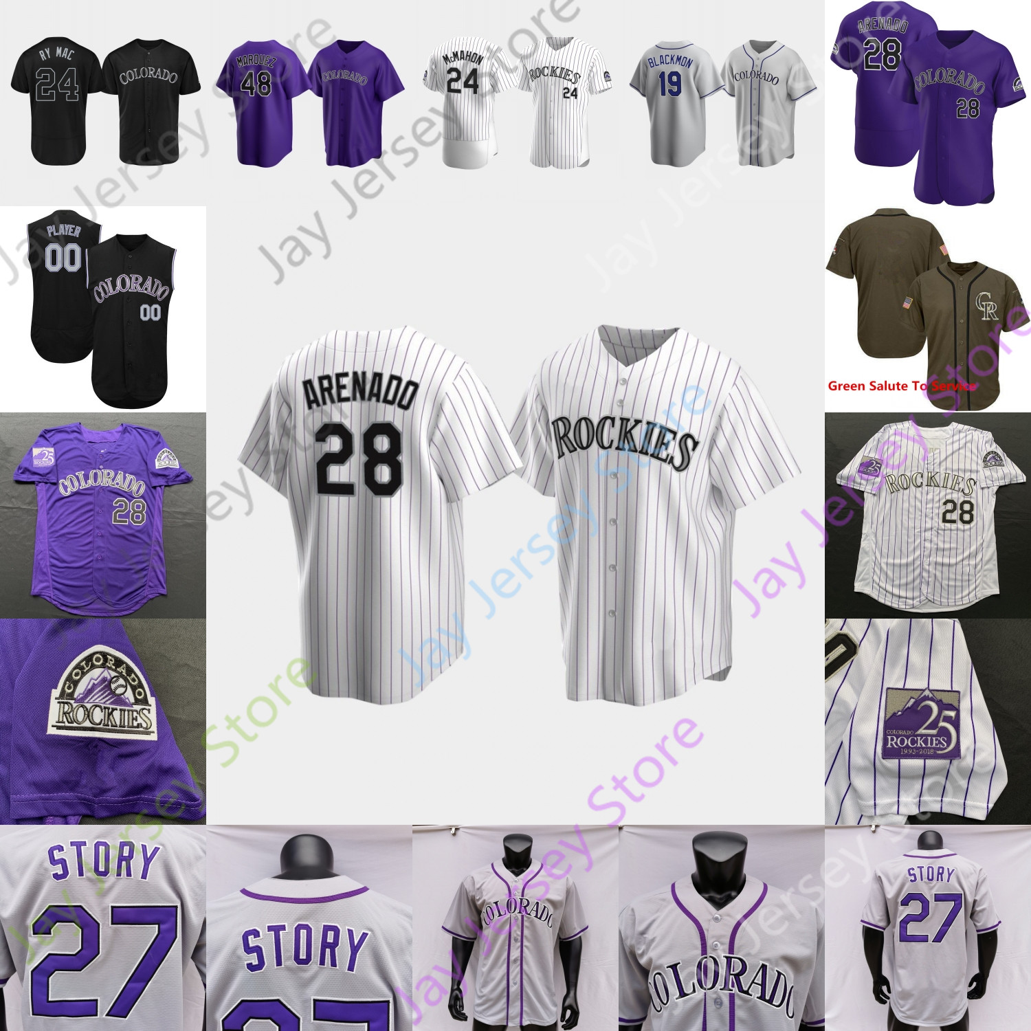 

Colorado Jersey Ben Bowden Jairo Diaz Carlos Estevez Kyle Freeland Mychal Givens Austin Gomber Chi Chi Gonzalez Kinley Marquez Senzatela She, Blue;black