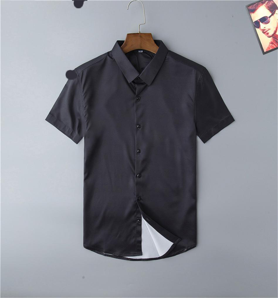 

Summer Men T-Shirts Cotton Shirts Solid Color Short Sleeve Tops Slim Breathable Men's streetwear Male Tees size XXXL clothes Y30, White;black