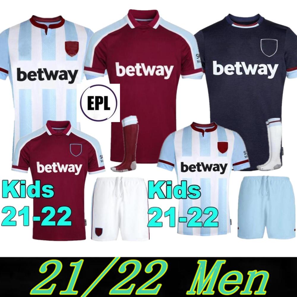 

TOP West Soccer Jerseys Ham 2021 2022 United Home Away YARMOLENKO LANZINI NOBLE BOWEN ANTONIO Football Shirt FORNALS RICE adult Mens + Kids Kit set P.Fornals BENRAHMA, Colour 8