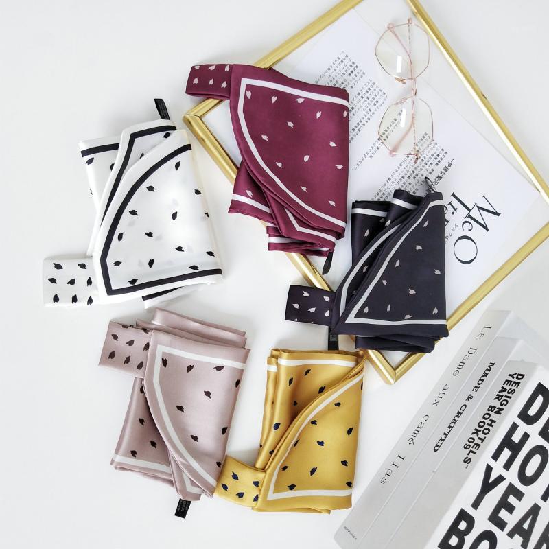 

Scarves Korean Style Spring Autumn Lady Elegant Long Neckerchief Scarf Small Silk Skinny Female Hair Band Ribbon, Blue;gray