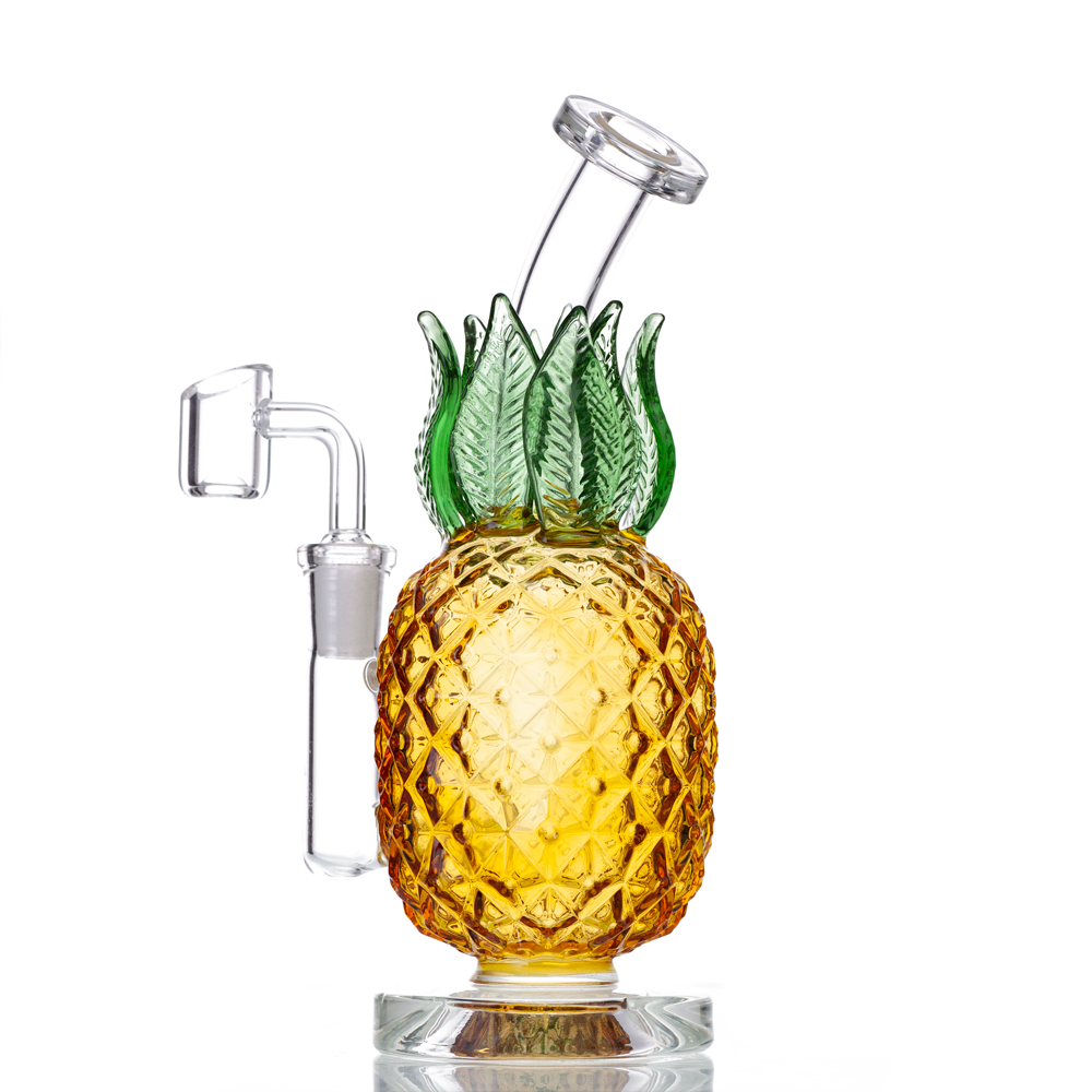 

2021 Hookah Pineapple Bongs Smoke Pipe Dab Rigs Water Bong Smoking Pipes Design 7.8 Inch Height 14.4mm Joint with Quartz Banger Or Slide Bowl