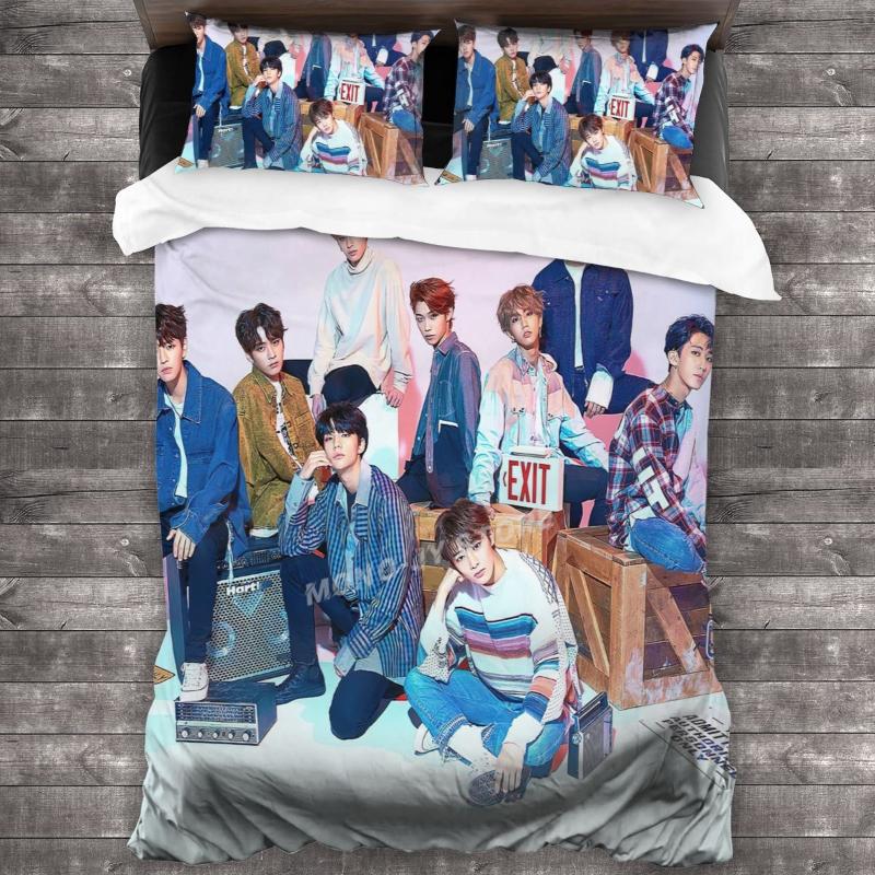 

Bedding Sets South Korean Band Stray Kids Set Duvet Cover Pillowcases Comforter Bedclothes