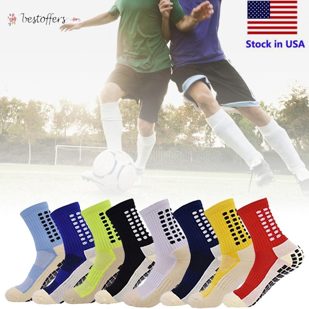 

Men Anti Slip Football Socks Athletic Long Socks Absorbent Sports Grip Socks For Basketball Soccer Volleyball Running BT09, Shippingfee(do not choose)