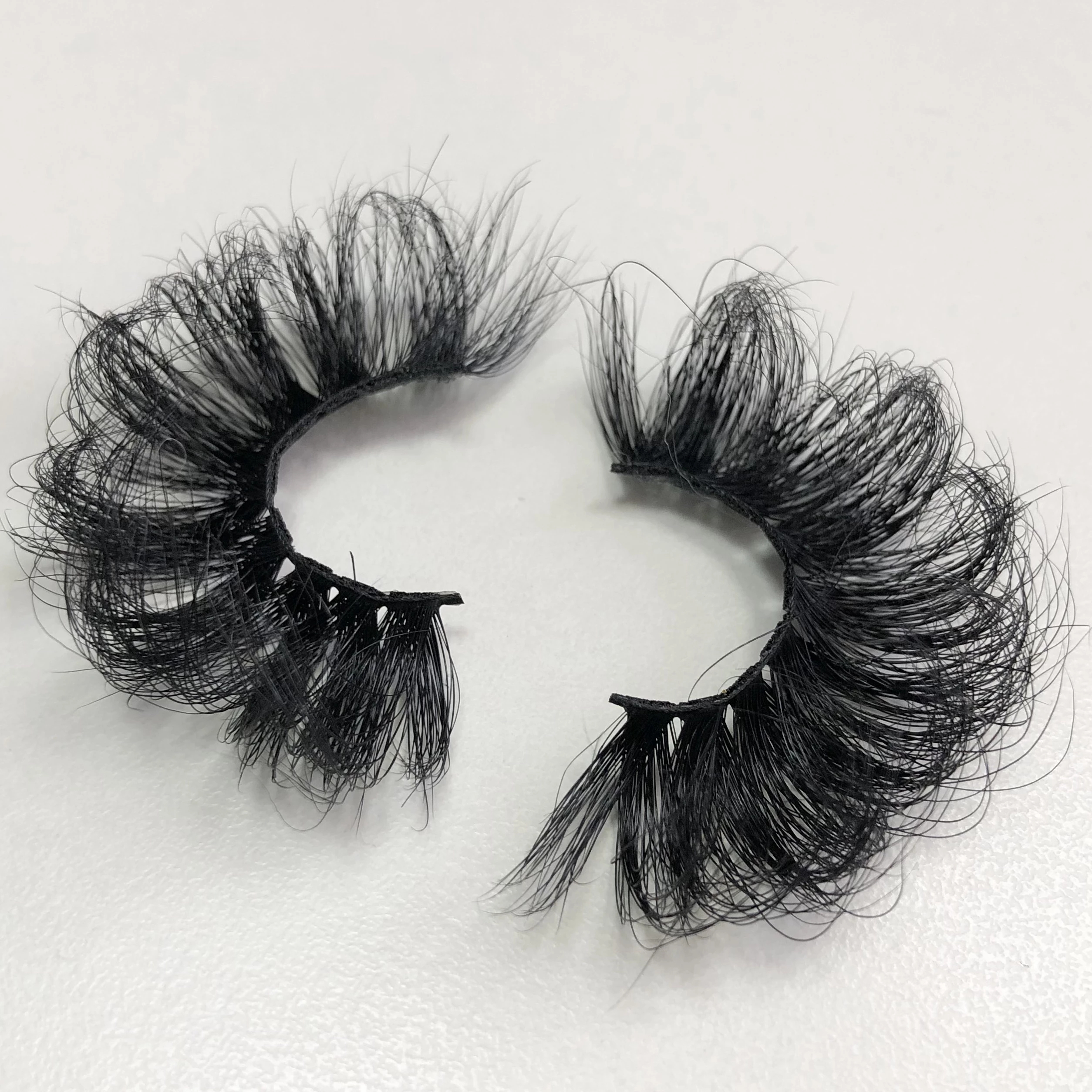 

Wholesale Mink Lash Volume False Eyelashes Dramatic Fluffy 25mm Long Lashes Messy Reusable Cruelty Free EyeLash