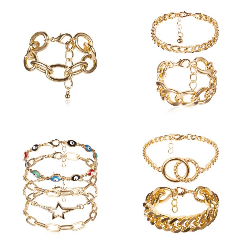 

Aivle 3 Piece Bracelet Set Gold And Silver Chain Unique Design Hypoallergenic Easy To Use Suitable For Everyday Wear Link,