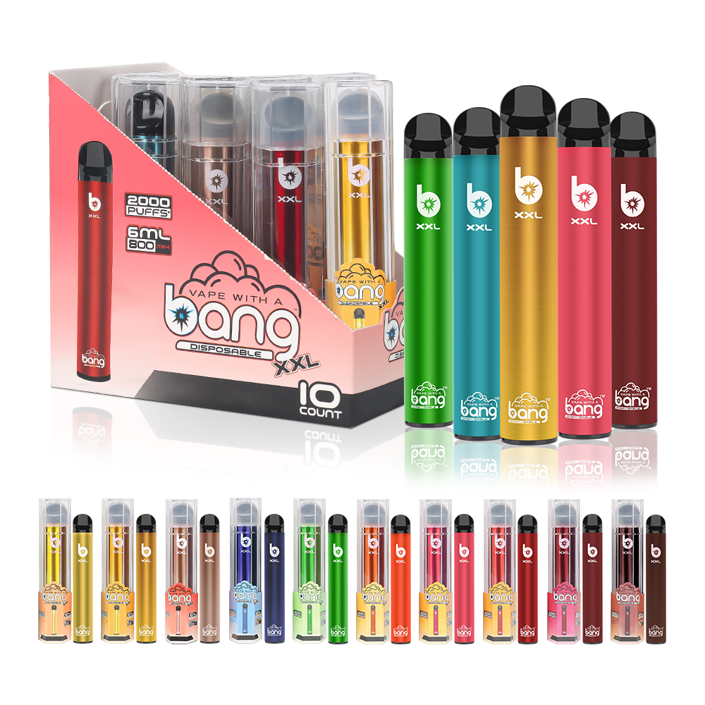 

Bang XXL 2000 Puffs puff bar Disposable Vape Pen Electronic Cigarettes Device 800mAh Battery 6ml Pods Vapors Vape Kit Wholesale Vapes