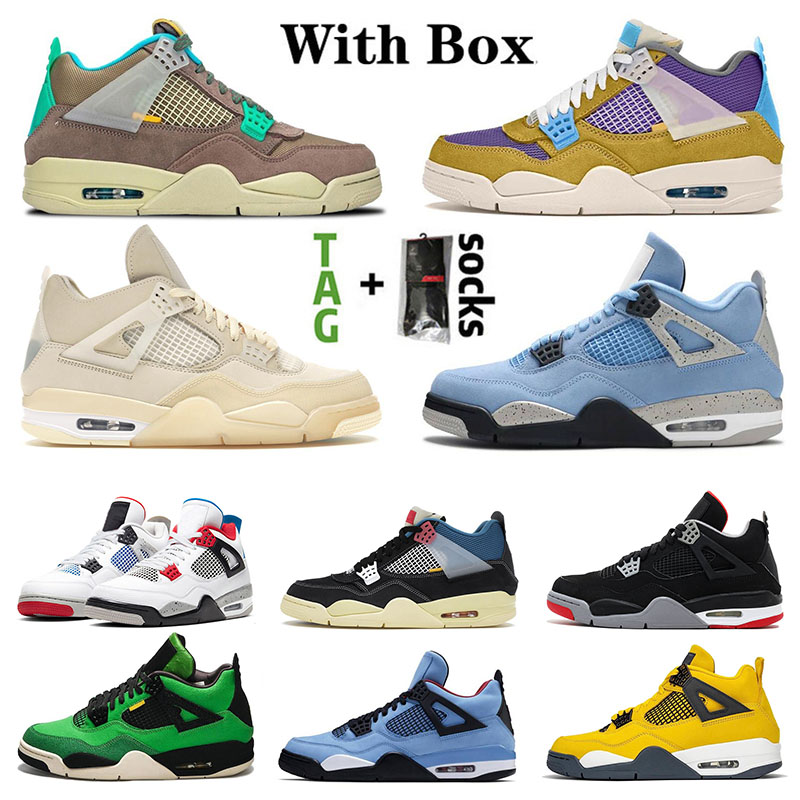 

WITH Box Original Jumpman Sail 4 Men Women Basketball Shoes Manila 4s University Blue White Taupe Haze Purple Off What The Cactus Jack Trainers Sneakers, D27 2020 fire red 40-47