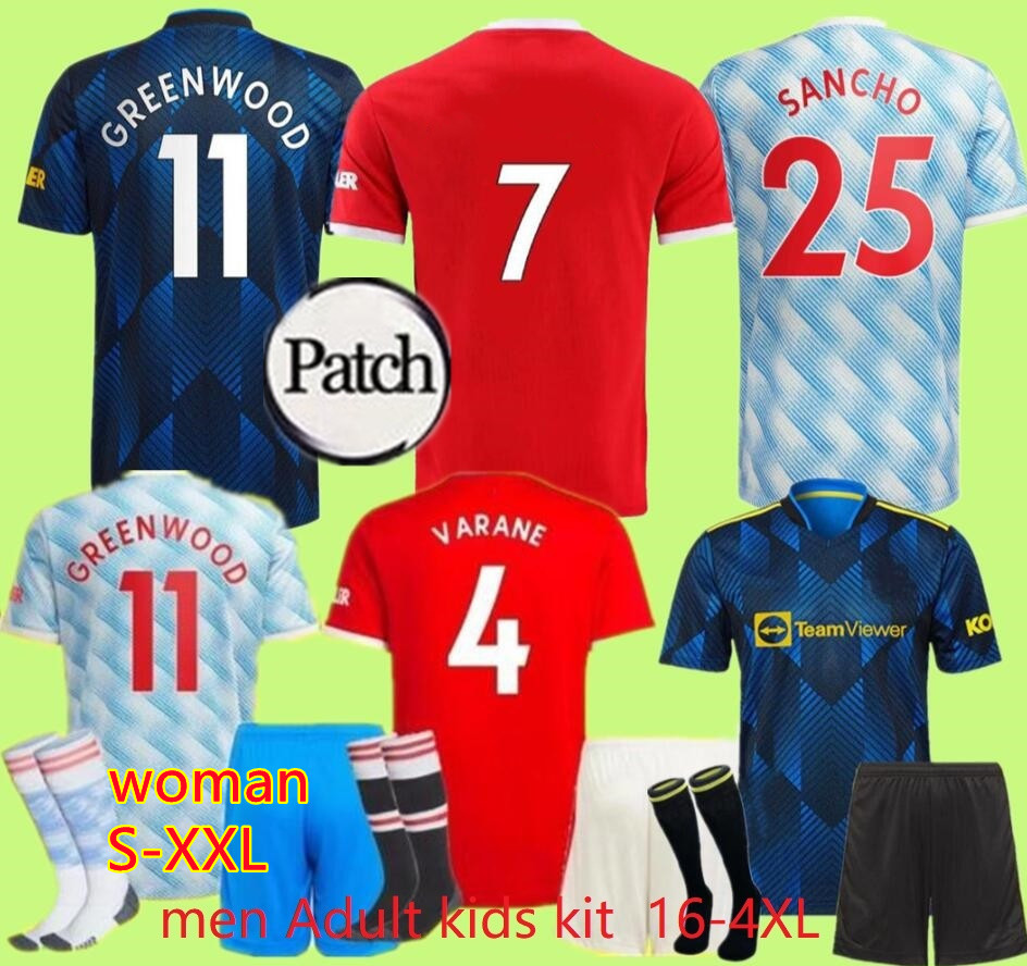 

21 22 SANCHO soccer jerseys UNITED BRUNO FERNANDES MARTIAL UTD POGBA RASHFORD football shirt 2021 2022 women man + kids kit shirts LINDELOF MAGUIRE JAMES