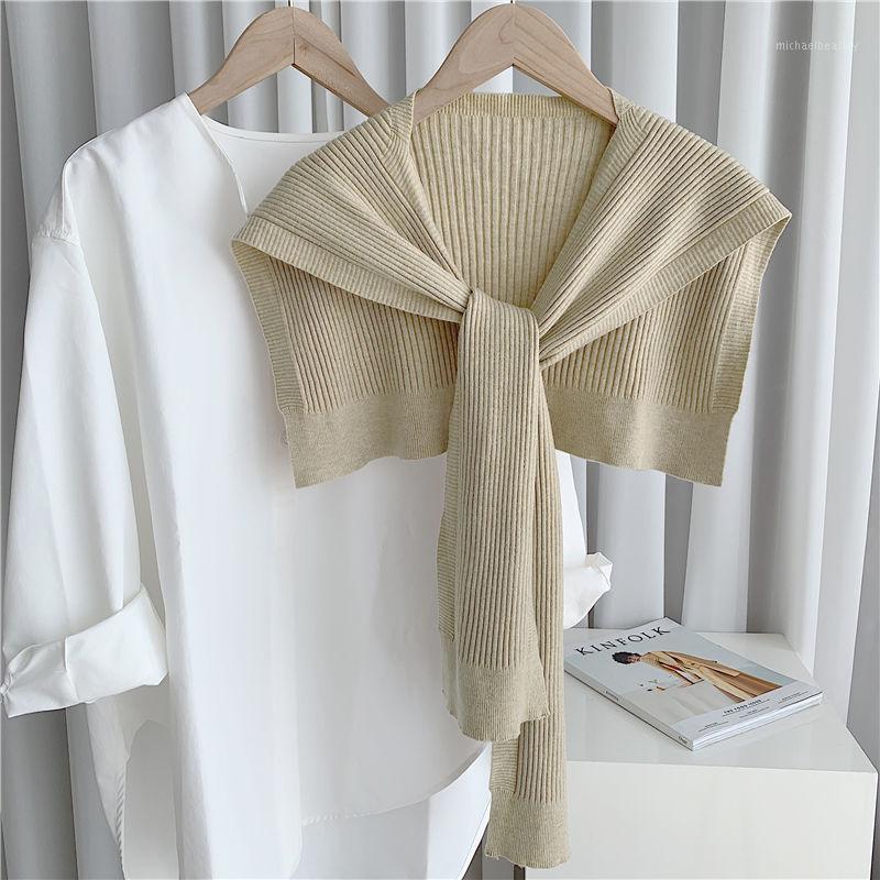 

Scarves [EWQ] Knitted Shawl Shoulder Keep Warm Korean Version Fake Collar Autumn Winter Female Fashion 2021 16E4730