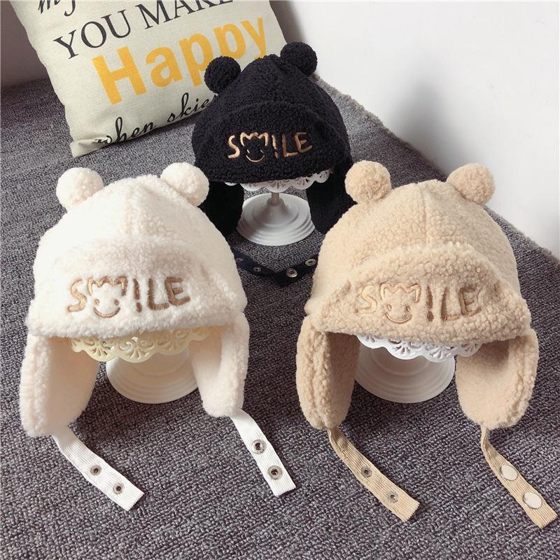

Caps & Hats Baby Hat Children's Cap For Girls Boys Accessories Born Toddler Beanie Autumn Winter Kids With Ears Thick Warm, Yellow