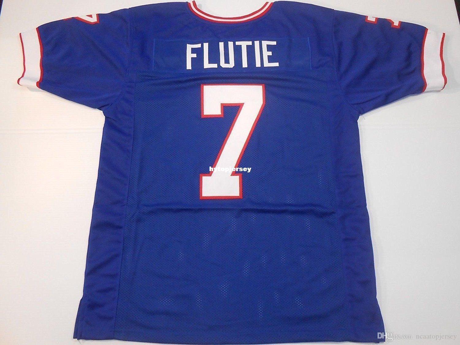 

Cheap Retro custom Sewn Stitched #7 Doug Flutie Blue MITCHELL & NESS Jersey High-end Men's Football Jerseys College NCAA, Black