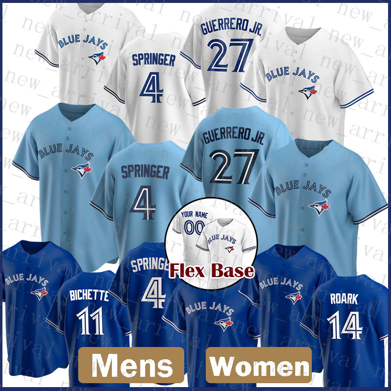 

Toronto Mens Blue Jays Women 4 George Springer Custom 27 Vladimir Guerrero Jr. Baseball Jersey 11 George Bell 29 Joe Carter Roberto Alomar, Custom(lanniao