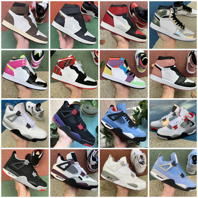 

University blue 1s Hyper Royal 1 mens Outdoor shoes white oreo 4s Dark Mocha banned 4 Taupe Haze womens men women sports sneakers, As shown 3
