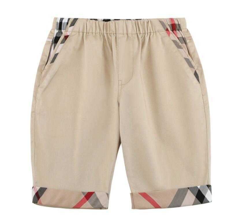 

Boy Clothing Middle Pants Solid Color Design Boy Summer 100% Cotton Middle Pants, As picture