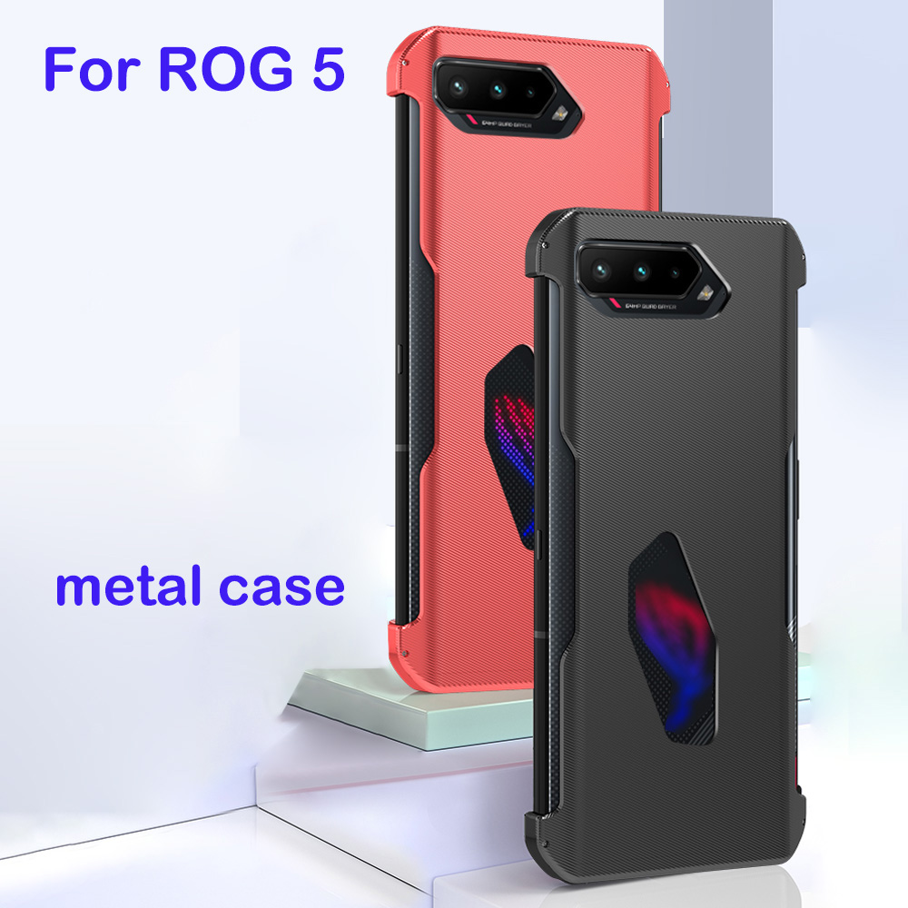 

white For ASUS ROG phone 5 Aluminum Metal cooling case Bumper For ROGphone 5 Metal Case Cover Column Shape Frame For ROG phone5