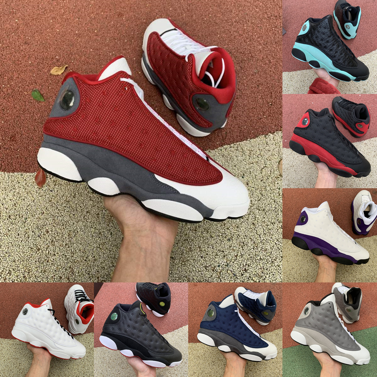

jumpman 13 mens basketball shoes 13s Court Purple Red Flint Hyper Royal black cat Bred Playground women fashion trainer outdoor sport sneake