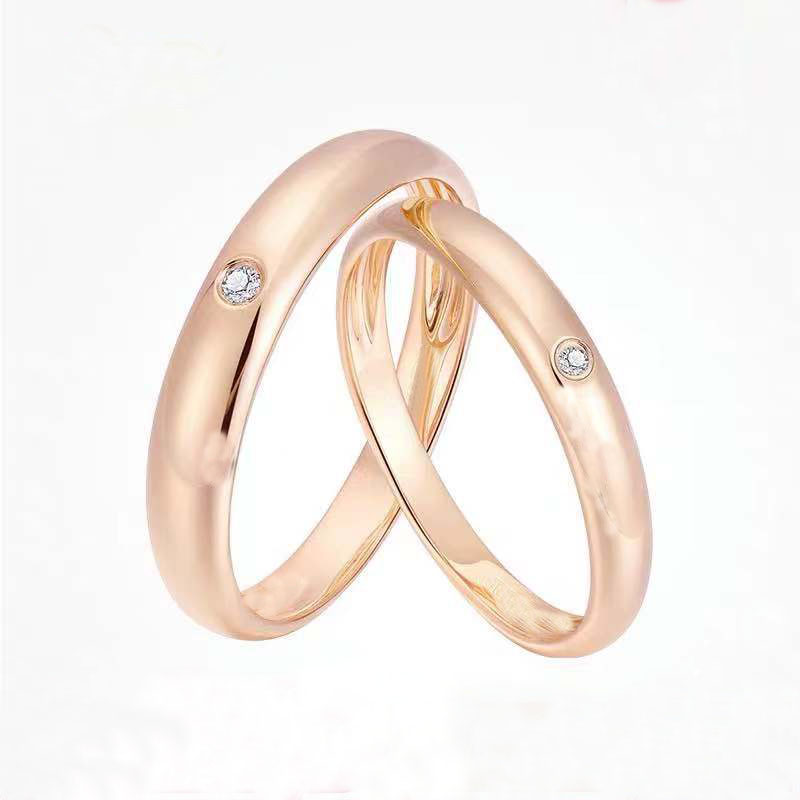 Classic fashion engagement ring luxury single diamond creative couple series with exquisite packaging gift box-image-716113254