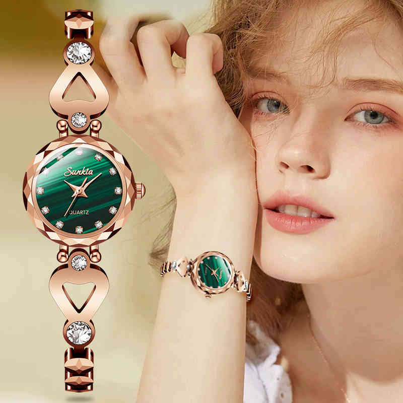 

SUNKTA Fashion Women Watches Top Luxury Brand Watch for Women Clock Gift Lady Waterproof Quartz Wristwatch Montre Femme 210517, Stainless steel purp