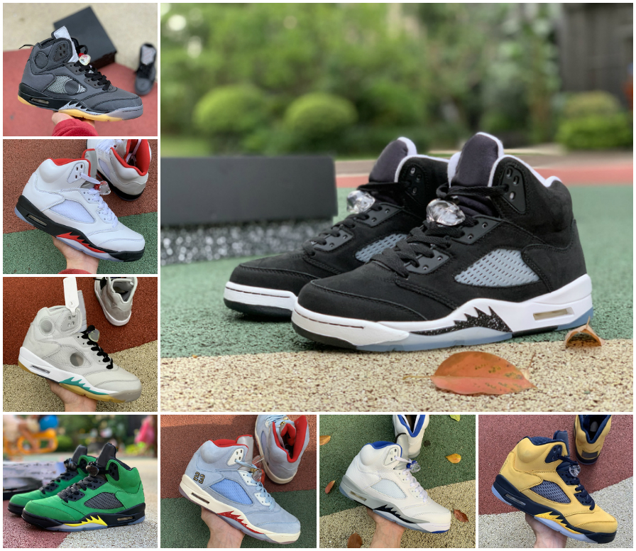 

2021 Top quality Jumpman 5 5s Oreo Mens basketball Shoes Camo Sail White Cement Raging Bull Fire Red Oregon Ducks What The Alternate Grape Stealth 2.0 trainers sneakers, 5s beige