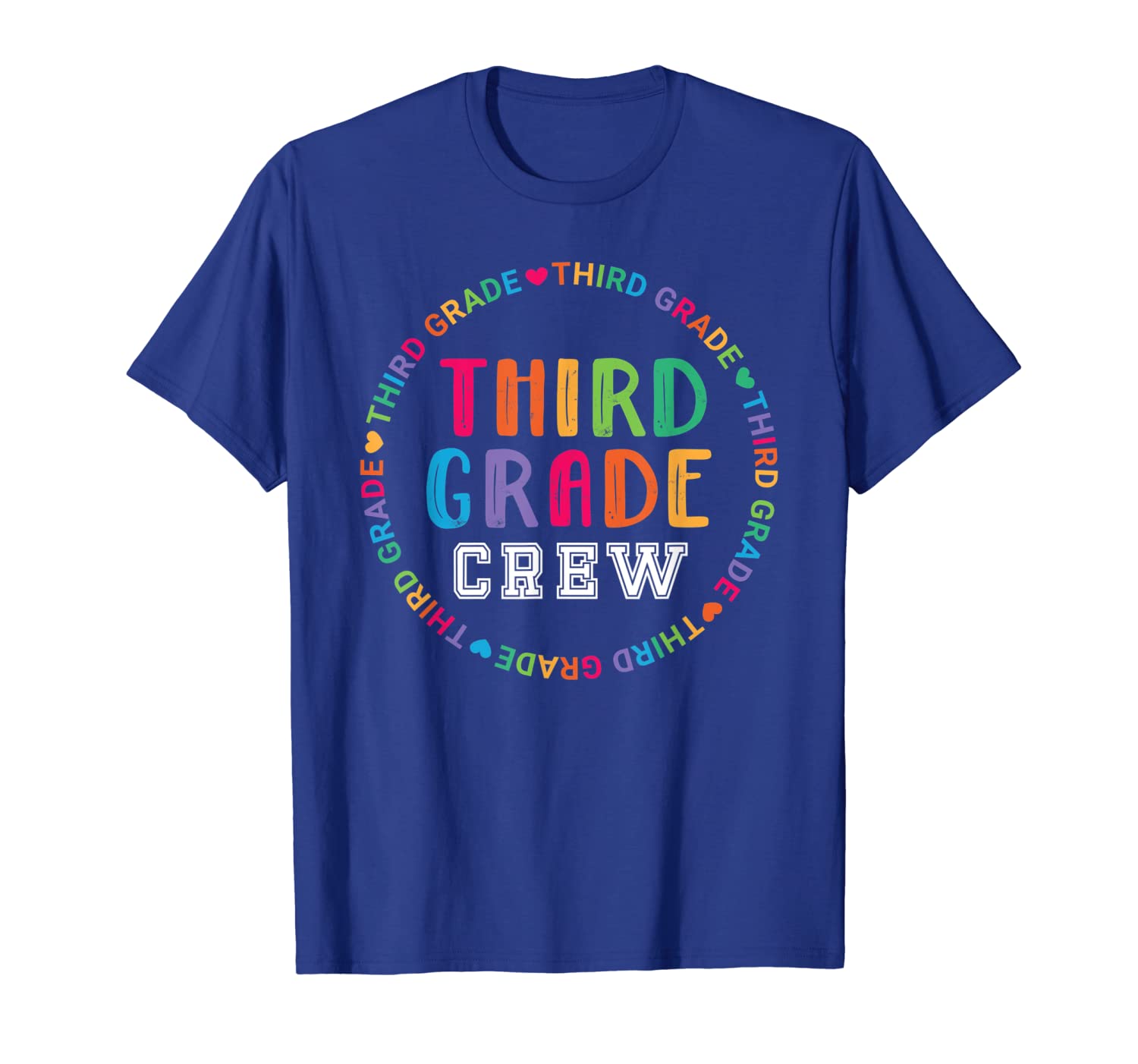 

women's 3rd grade teacher back to school - third grade crew t-shirt, White;black