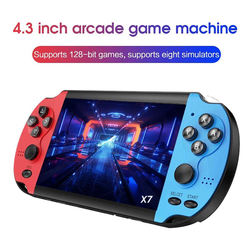 

Handheld Game Console Nostalgic 4.3 Inch HD Large Screen 8G Double-rocker X7 Classic Retro Mini MP5 Video Portable Players