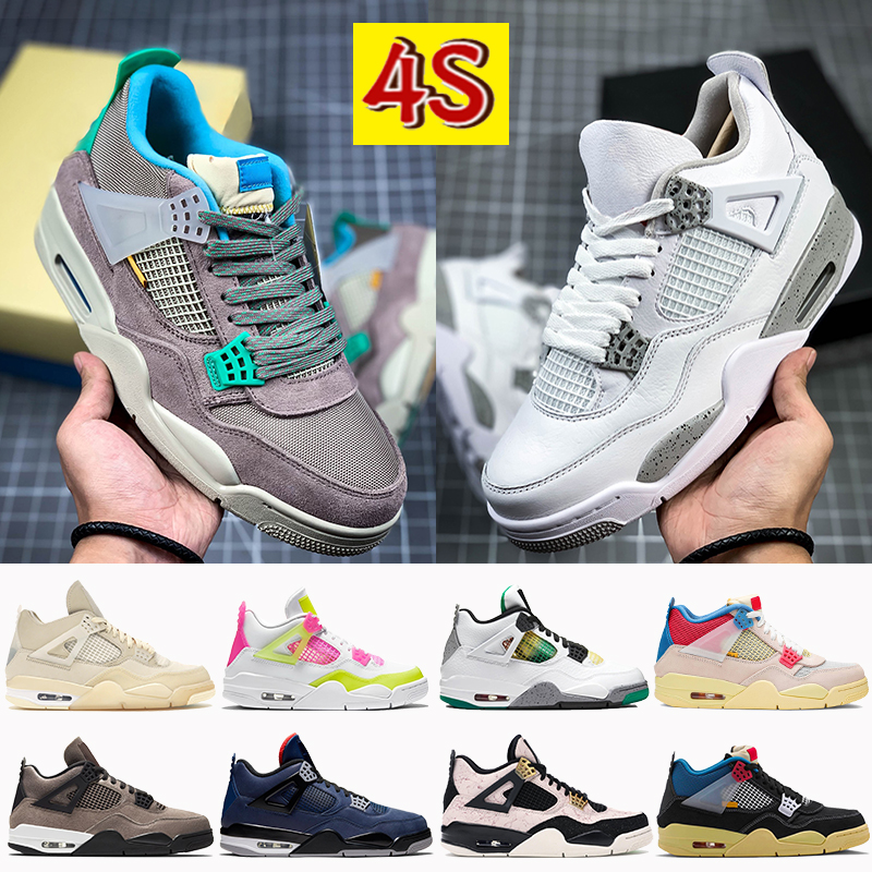 

Newest 4 4s white oreo mens basketball shoes SP Taupe Haze X sail bred noir guava ice rasta Pink men women Sneakers trainers, 12# bubble wrap packaging