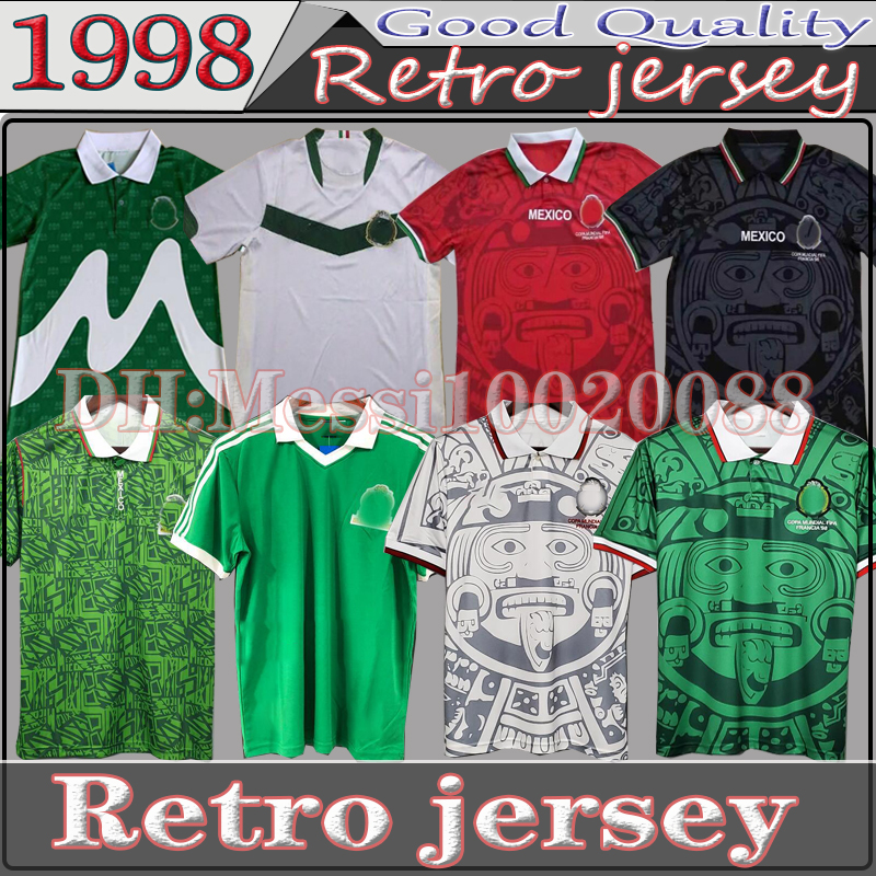 

1995 Retro MEXICO BLANCO Soccer Jersey 1986 1994 1998 2006 HERNANDEZ H.SANCHEZ football shirt LUIS GARCIA CAMPOS ancient maillot MARQUEZ, Black;yellow