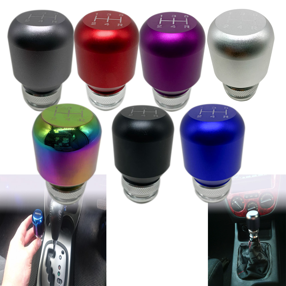

JDM Aluminum 5 Speed Shift Knob Gear Shifter Lever Adjuatable Height Knob