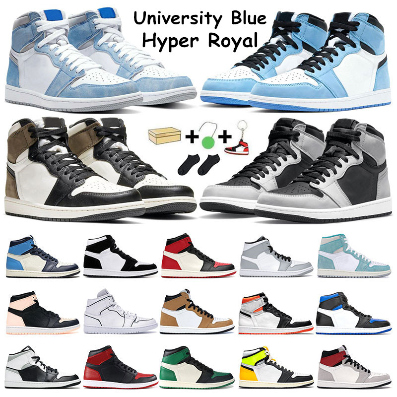

Hyper Royal Basketball Shoes 1s jumpman 1 University Blue Dark Mocha Obsidian Silver Toe mens sneakers Twist Shadow 2.0 Womens Sports Trainers, 2.5 unc 36-46
