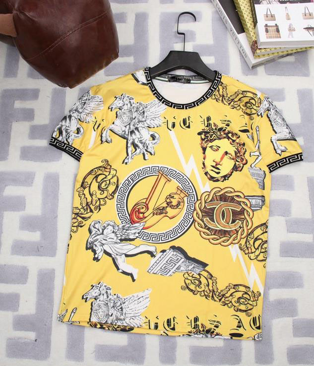 

2021 summer new style printed round neck men's designer fashion men's casual T-shirt men's street designer pattern clothes T-shirt, White;black