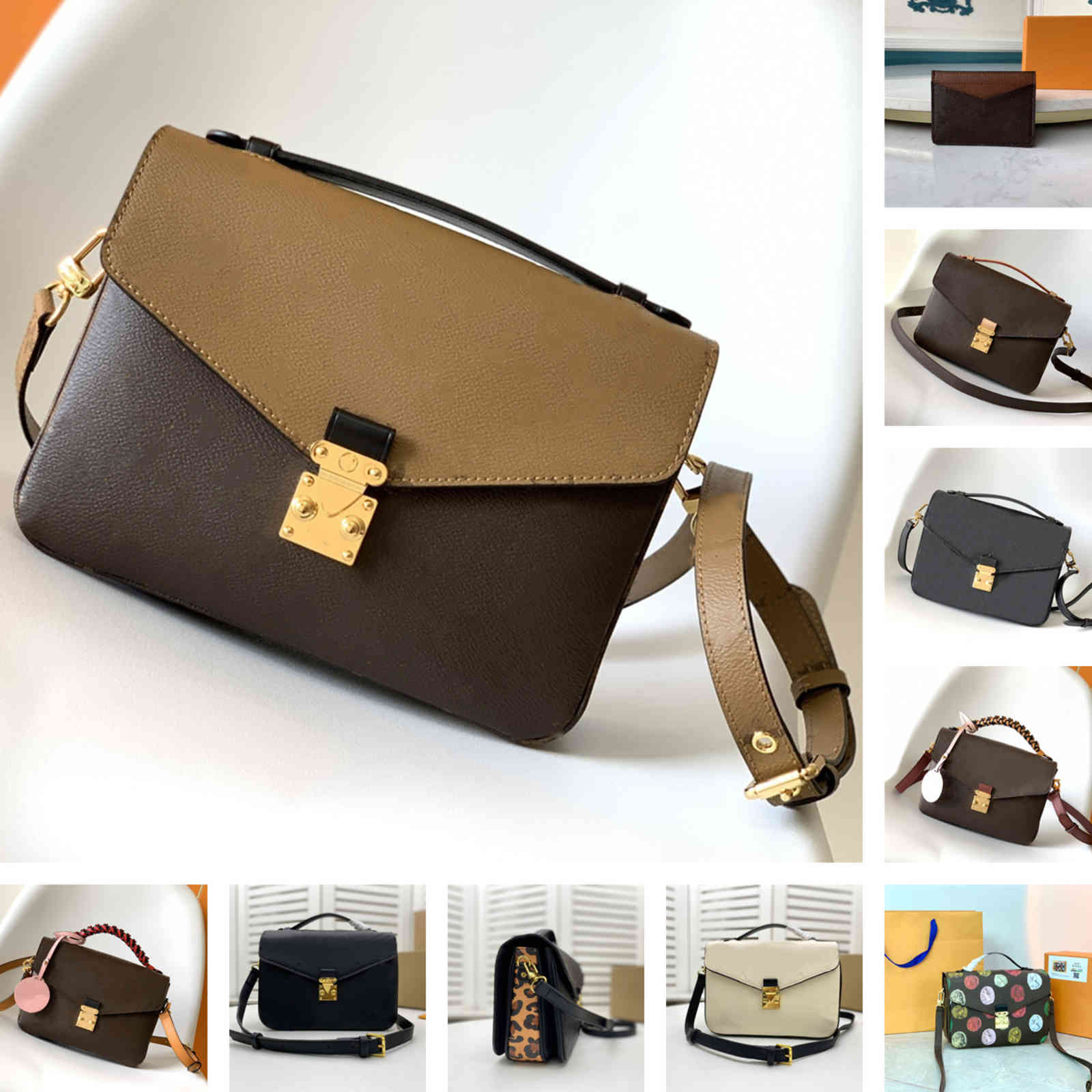 

Designer pattern L Leather Shoulder Bags high quality Messenger Bags Handbags Bestselling Designers Luxury wallet women Crossbody bag Hobo Old flower purse 25cm, Supplementary price