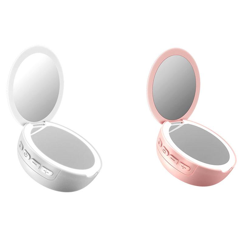 

Portable Speakers Vanity Makeup Mirror, Led Fill Light Manity Bluetooth Speaker Mini Audio Mirror