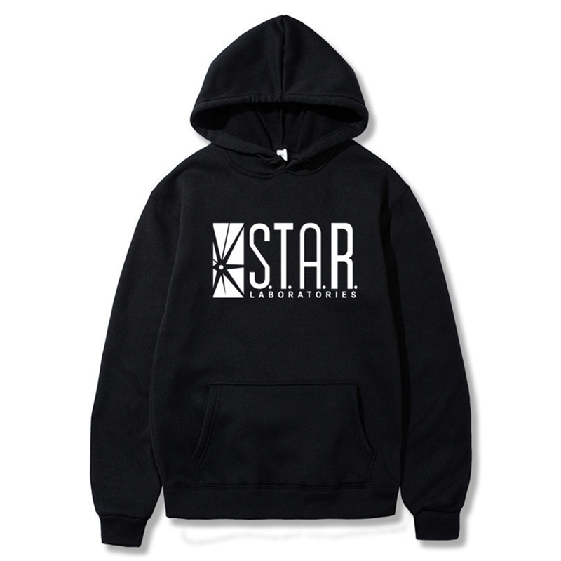 

New star men's Hoodie pullover in autumn and winter of 2019 large, Black