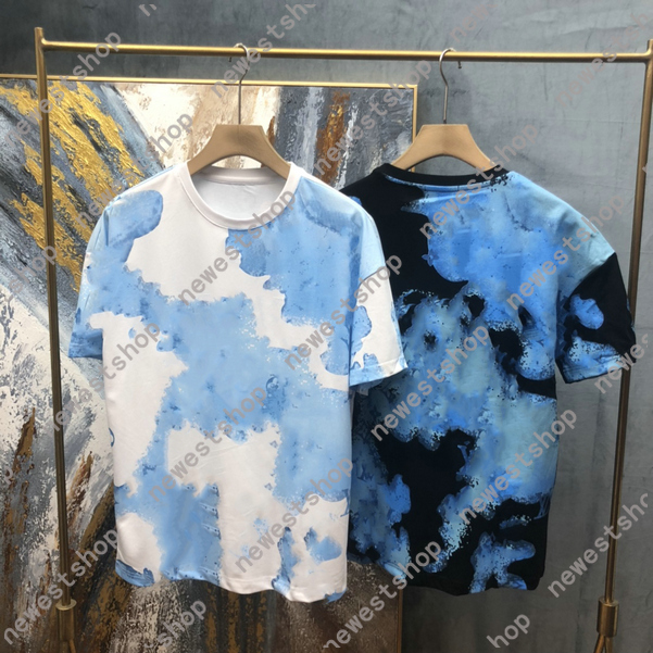 

2021 fashion designer mens t-shirt summer clothing letter sky tshirt casual cotton tee top women t shirt, White;black