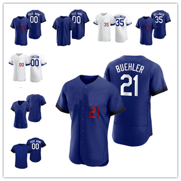 

Trea Turner LA City Connect Baseball Jersey Chris Taylor Mookie Betts Justin Turner Max Muncy Cody Bellinger Walker Buehler Julio Urias Valenzuela Dodger Kershaw 4X, Men blue flexbase