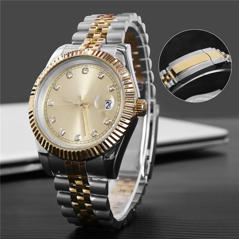 

Quality Mens Automatic Mechanical Watches 36/41mm Full Stainless Steel New Style Clasp Swimming Couples Wristwatches Waterproof L, Tool