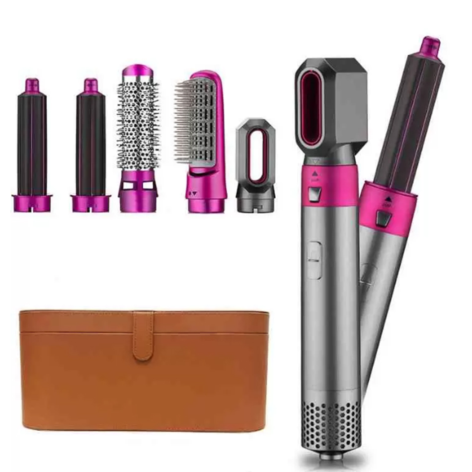 

One-step 5 In 1 Hair Dryer Rotating blow Dryer Straightener Comb Curling Brush for Women Styling