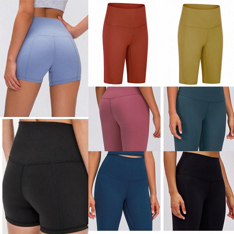 

womens align leggings yoga women shorts workout gym wear 32 68 solid color sports elastic fitness lady overall tights short