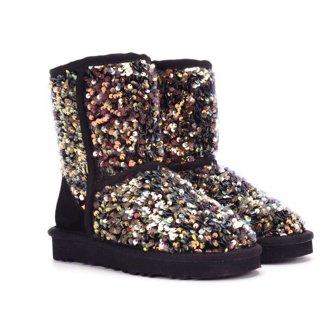 

New Designer Women Winter Snow Boots Fashion Australia Classic Short bow boot Ankle Knee girl MINI Bailey 5825 Solid bead piece, Purple