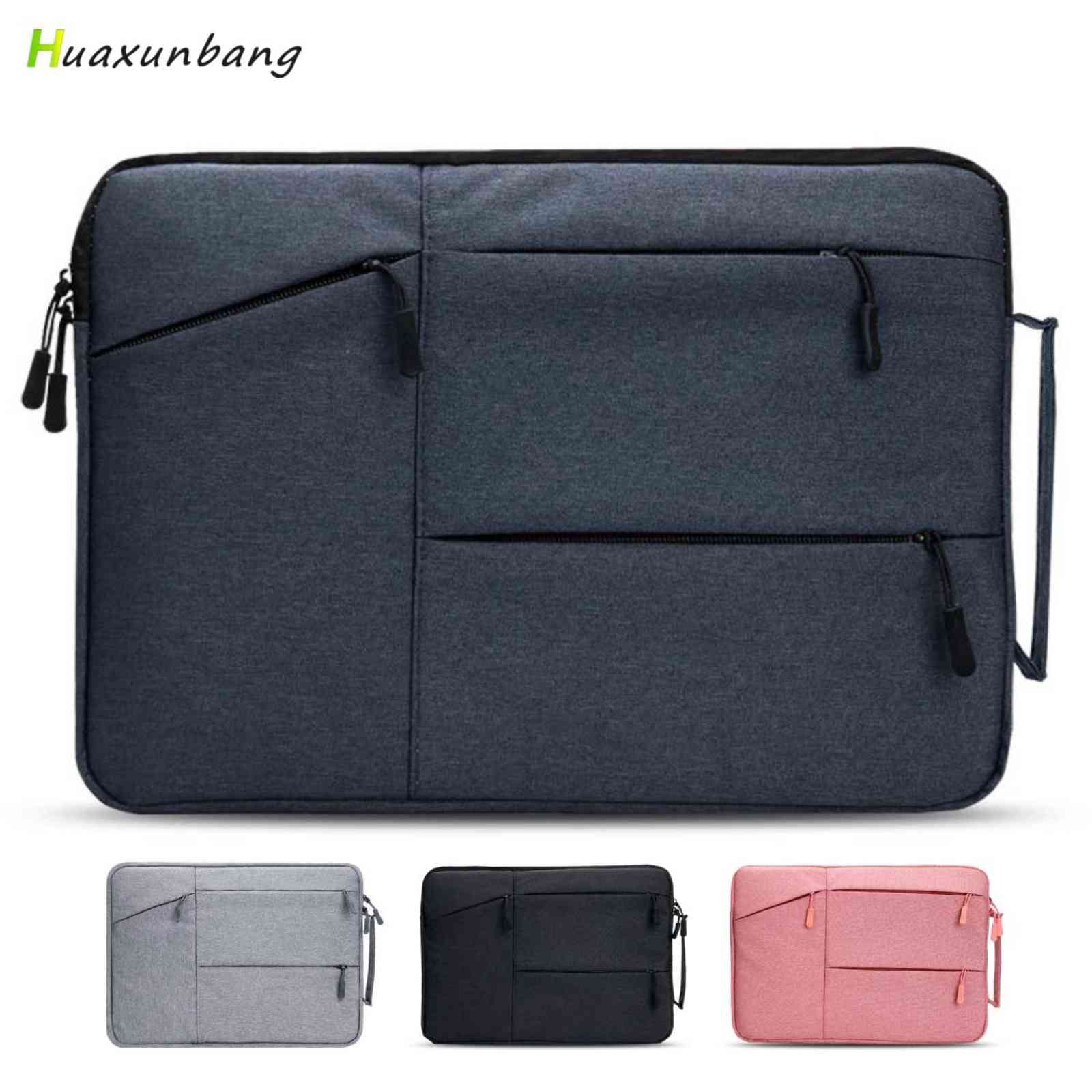 

Laptop Bag PC Case 13 14 15 Cover Funda Sleeve Portable Case For Macbook Air Pro 12 13.3 14.1 15.6 Inch Redmi Mac book M1 Laptop 211101, B gray