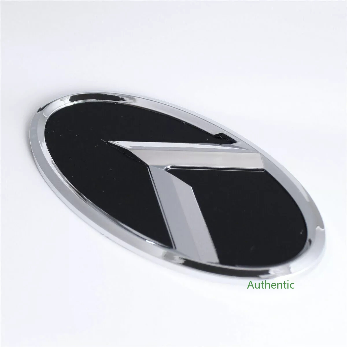 

150mm Car Styling Middle Front Hood Rear Trunk K Logo Emblem Modified Upgrade Badge Sticker for Kia K2 K3 K5, Silver