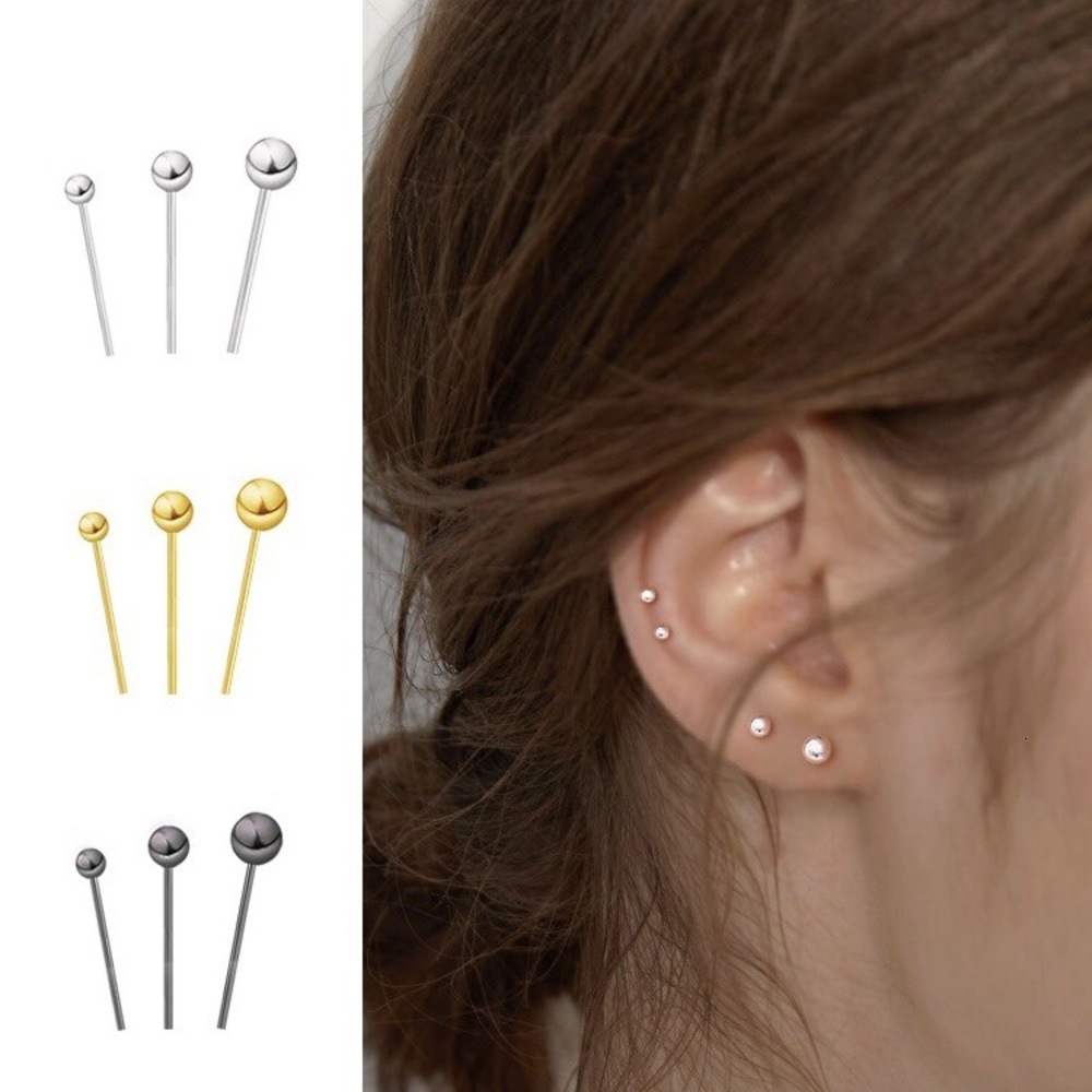 

earrings No need to take off silver earrings for sleeping, Golden