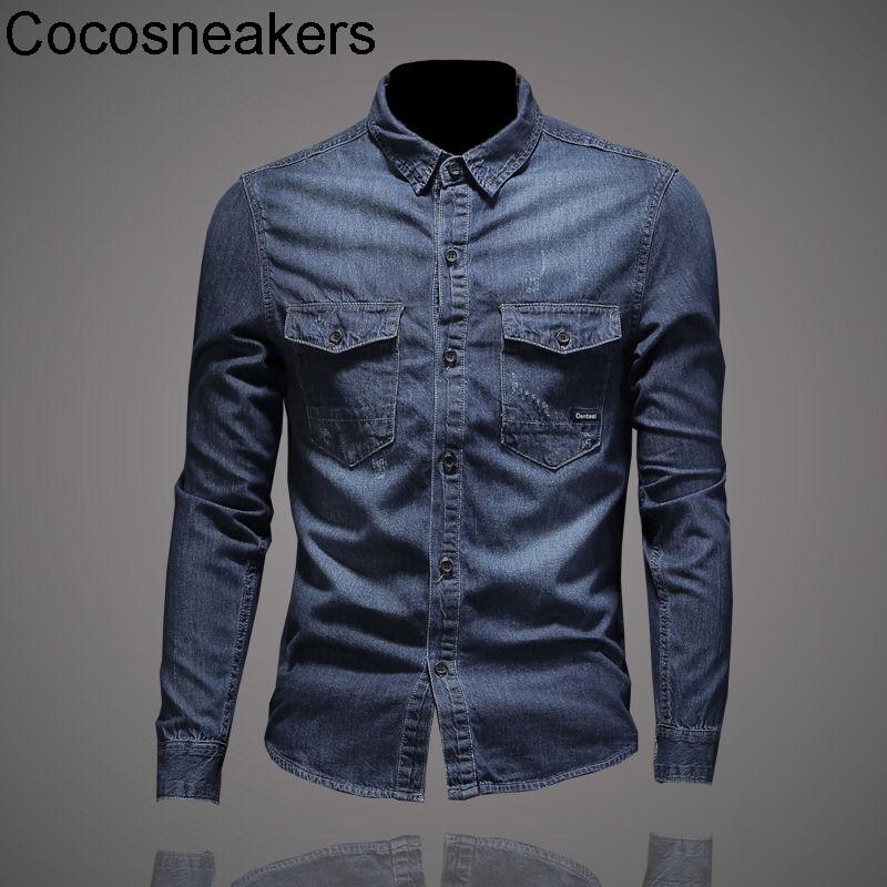 

Men's Jackets Spring Cotton Denim Shirt Detail 5027 Bulk, Black;brown