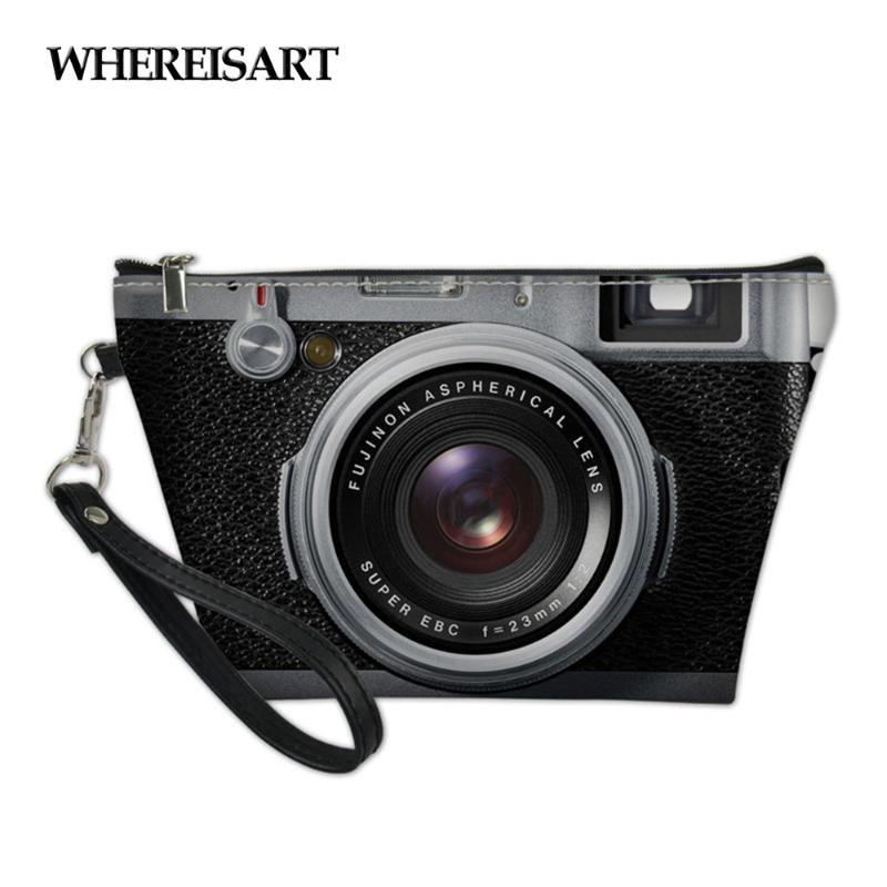 

Camera Printed Women's Professional Make Up Bags Female Beauty Makeup Box Girls Light Small Cosmetic Package & Cases
